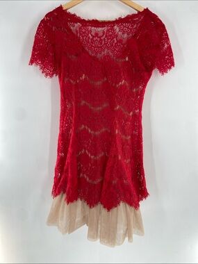 betsy adam red lace dress betsy adam red lace formal dress womens size 4